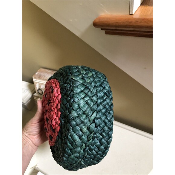 NWT Topshop Watermelon Shoulder Straw Purse Bag Summer Beach - Picture 4 of 7